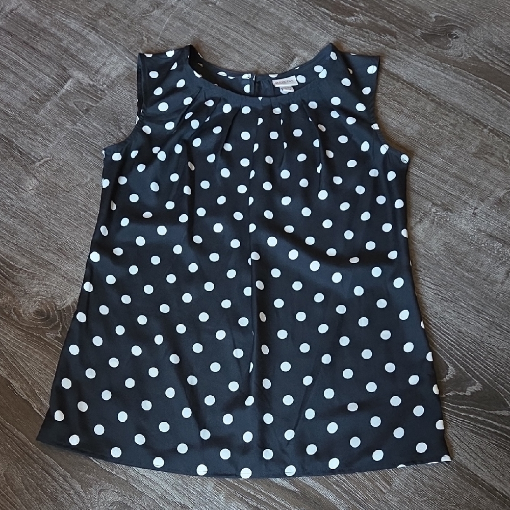 Merona Black and White Polka Dot Blouse